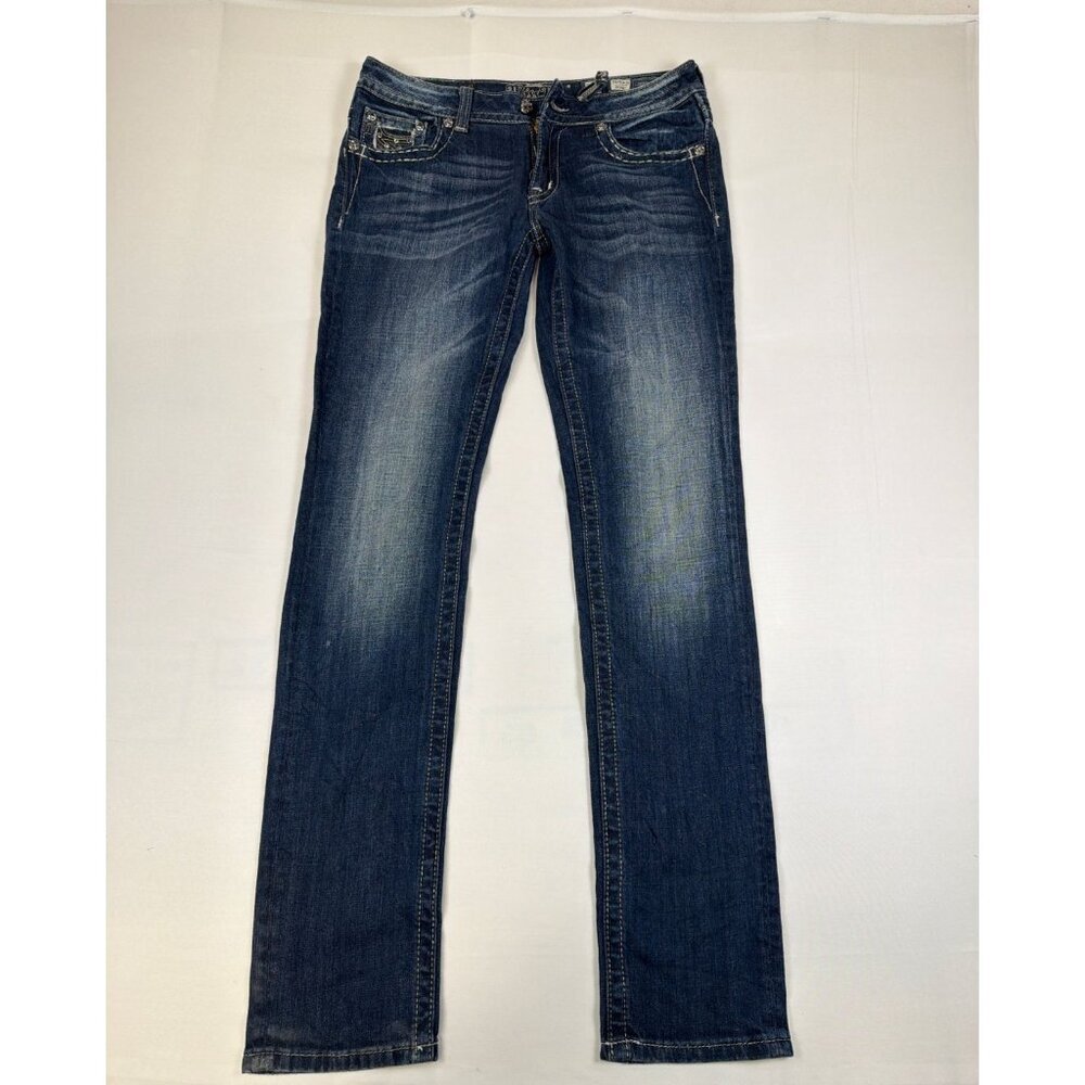 Miss Me JE606353X Buckle Exclusive Women 30 Dark Skinny Jeans Bling Pockets
